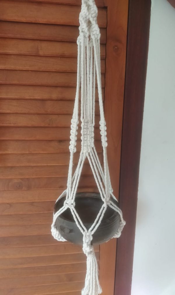 Macramé Planter MP-Long-3 Knots