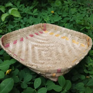 Small winnow with yellow & soft pink border (8"x1")