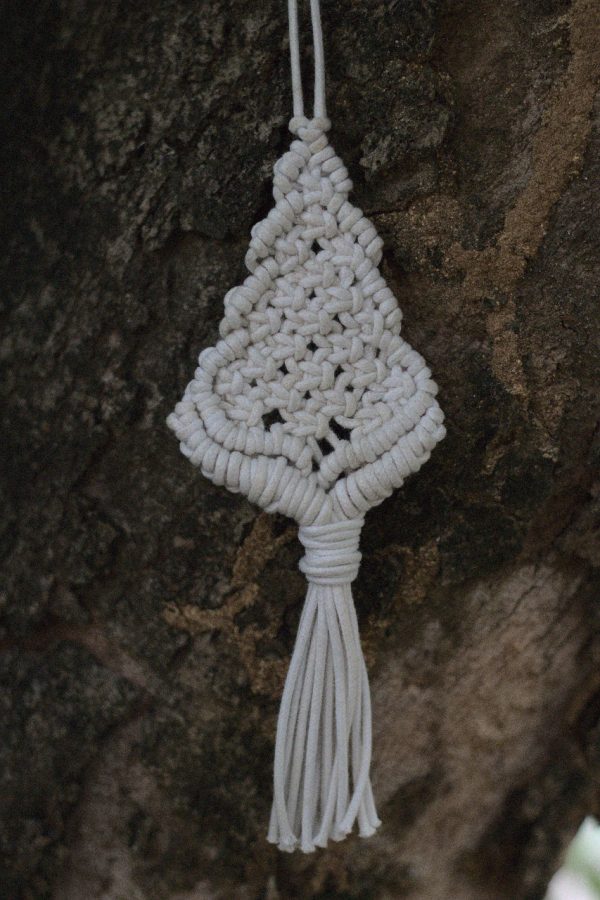 Macramé X'mas Tree White