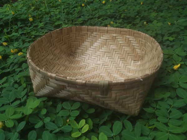 Plain Bamboo Basket 11"x3"