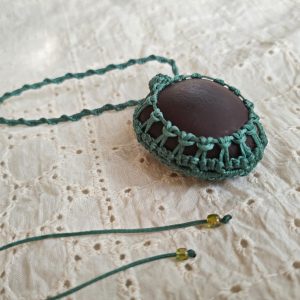 Rotundous Seabean Necklace (Deep Teal)