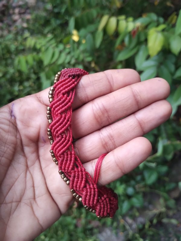 Macramé Choker Crimson red