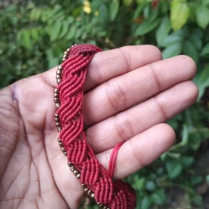 Macramé Choker Crimson red