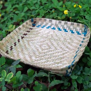 Bamboo Winnow with coloured border (10" wide)