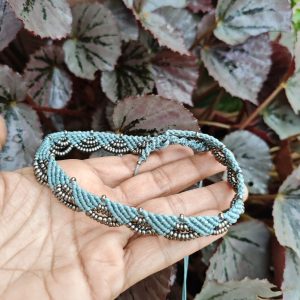 Macramé Choker Soft Blue