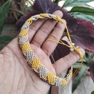 Macramé Choker Yellow n Ash