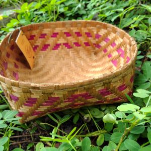 Smoked Bamboo Basket - 9"x3"