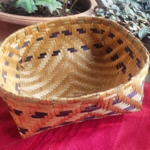 Bamboo basket black border (9"x3")