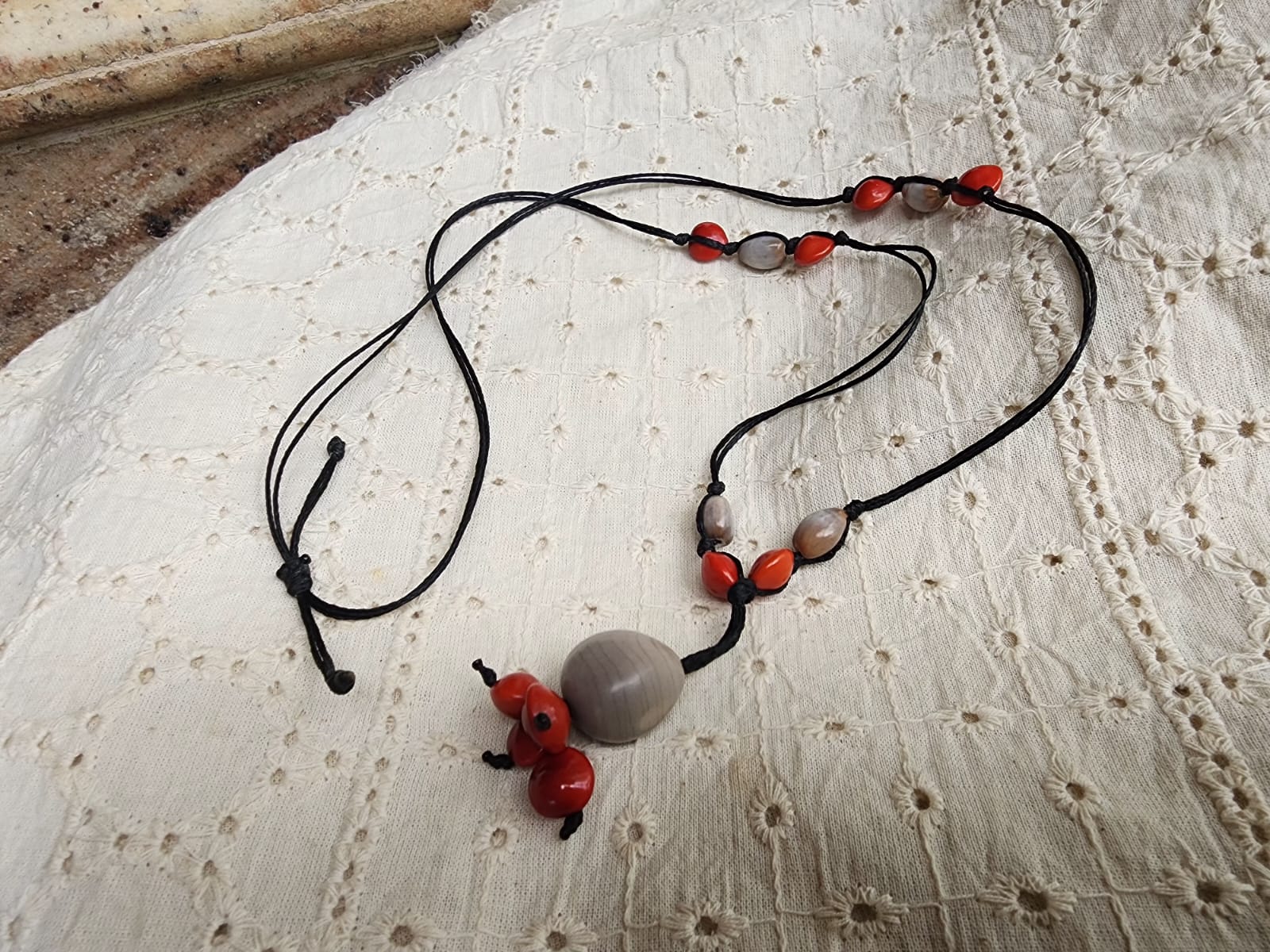 Cassia and Manjadi necklace