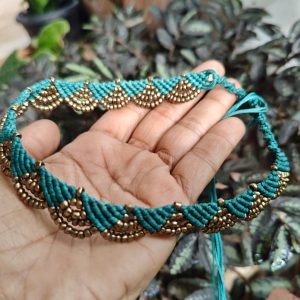 Macramé Choker (Blue)