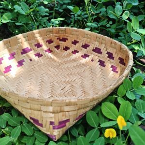 Shallow Bamboo Basket (9.5"x2")