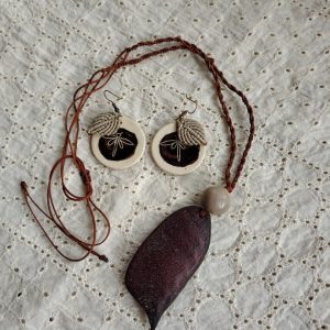 Macrame ceramic jewellery - Pathimukham Vine/Grove/Trail
