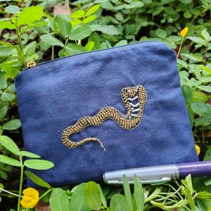 Serpent Aari Embroidery Purse (6.5" x 4.5")