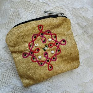 Aari Embroidery Coin Purse (3 x 3 inches)