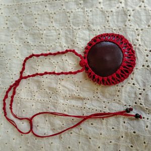 Large Seabean Necklace (Crimson)