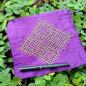 Chikku Kolam Silk Purse (6.6″ x 8″)