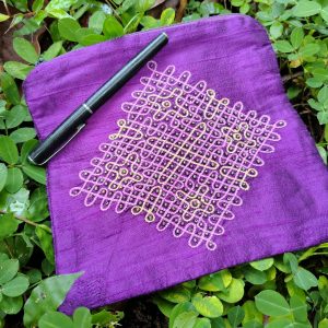 Chikku Kolam Silk Purse (7.7″ x 5″)